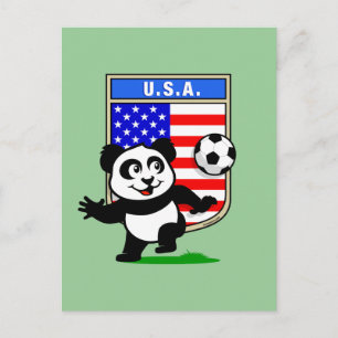 USA Soccer Panda Vykort