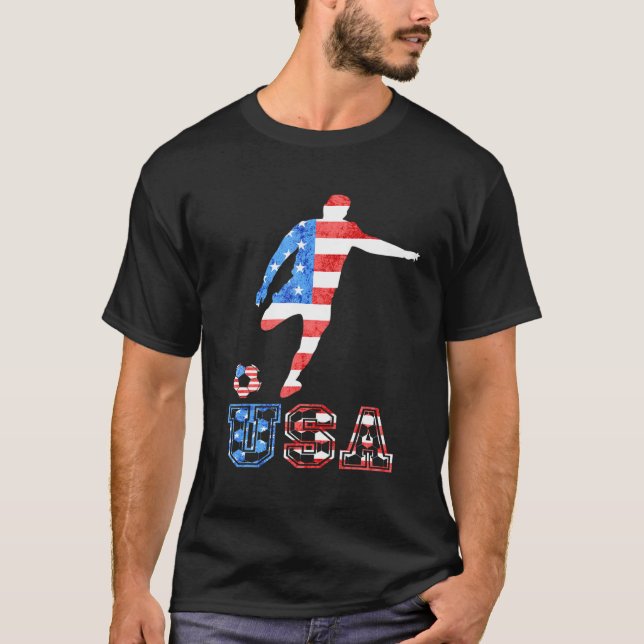 USA Soccer Player American Roots America American  T Shirt (Framsida)