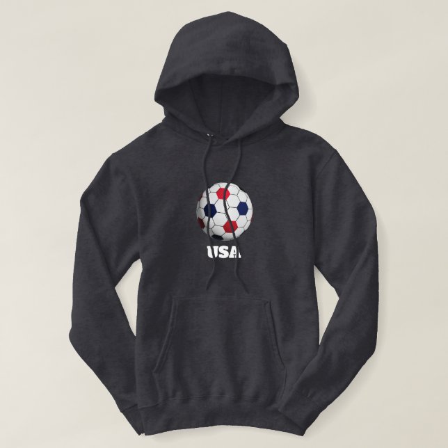 USA soccer shirt Hoodie (Design framsida)