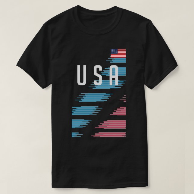 USA Soccer Sweatshirt T Shirt (Design framsida)