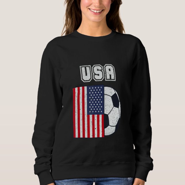 Usa Soccer Team Flag T Shirt (Framsida)