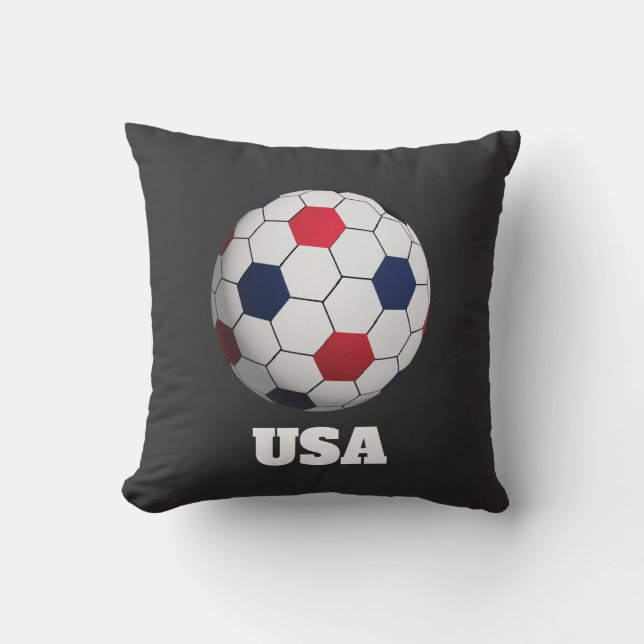 USA Soccer Throw Pillow Kudde (Framsida)