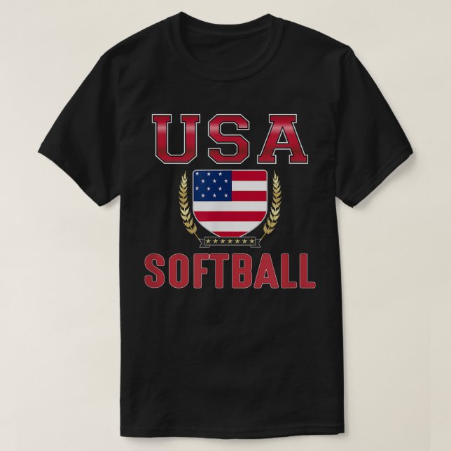 USA Softball - T Shirt (Design framsida)