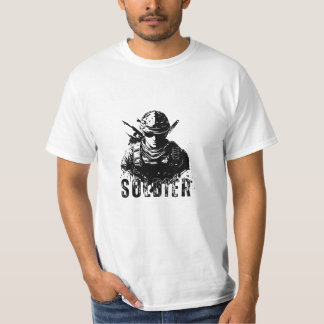 USA Soldat Skalle Mäns Patriotiska T Shirt