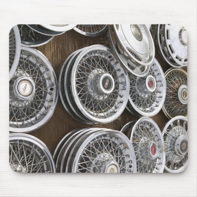 USA som är ny - mexico, Prewitt: Auto Hubcaps/Rt. Musmatta (Framsidan)