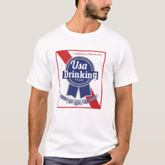 USA som dricker lagstrumpebandsorden PBR Tee Shirt
