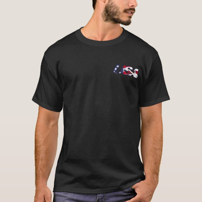 USA som fäktar - den svart skjortan - fick- Tee Shirt (Framsida)