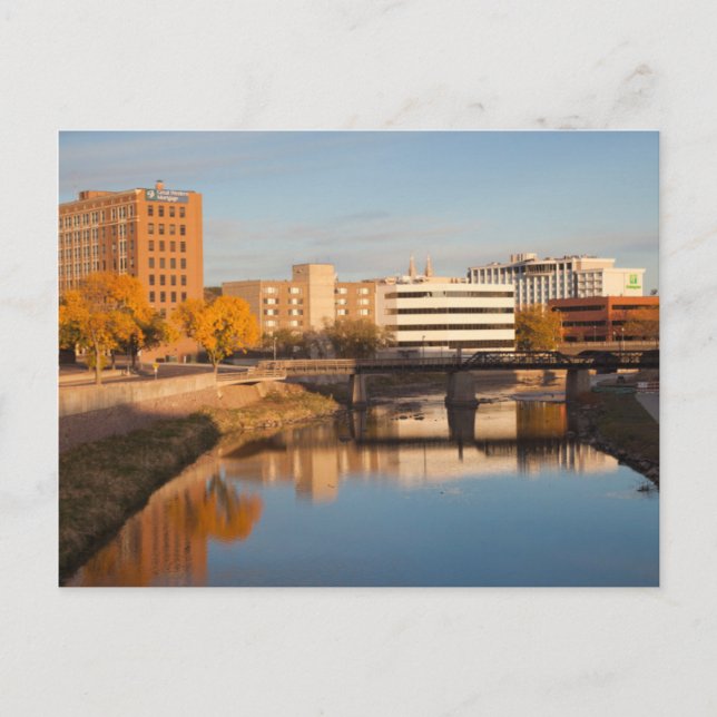 USA, South Dakota, Sioux Falls, City Skyline Vykort (Framsida)