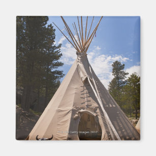 USA South Dakota, traditionell indisk teepee Magnet