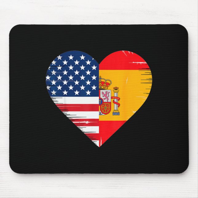 Usa Spain Heart - Dual Citizenship  Musmatta (Framsidan)