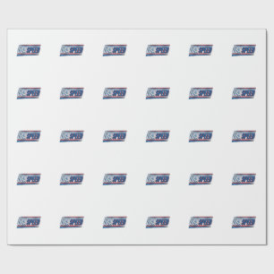 USA Speed Racing Patriotisk Vintage Vektor Design_ Presentpapper