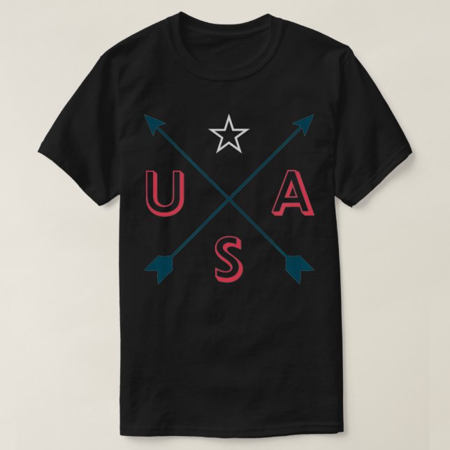 USA Star and Arrows T Shirt (Design framsida)