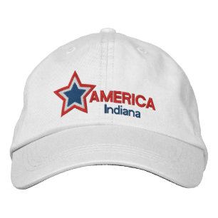 USA Star Indiana Broderad Keps