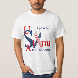 USA står jag stolt för hymnen T-shirt
