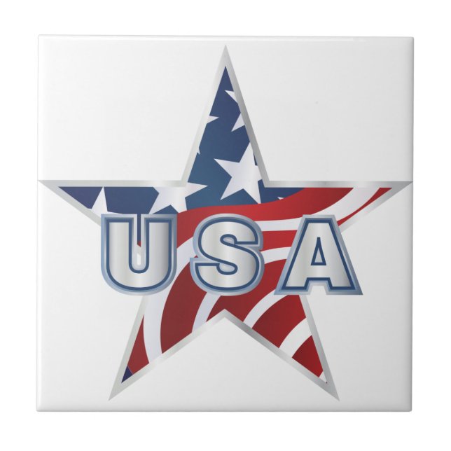 USA Star Kakelplatta (Framsidan)
