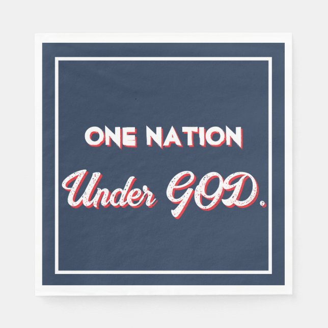 USA Star "one nation under God" Pappersservett (Framsidan)