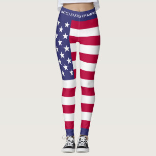 USA Star Spangled Flagga Leggings