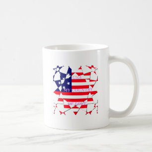 USA Star Spangled Kärlek Mitt Land i Kärlek Kaffemugg