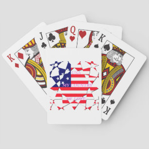 USA Star Spangled Kärlek Mitt Land i Kärlek Kortlek