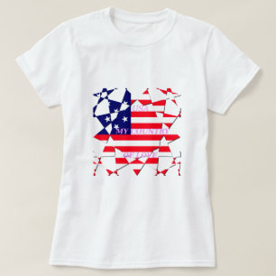 USA Star Spangled Kärlek Mitt Land i Kärlek T Shirt
