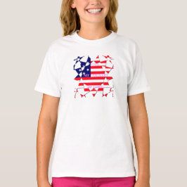 USA Star Spangled Kärlek Mitt Land i Kärlek T-shirt