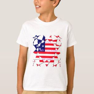 USA Star Spangled Kärlek Mitt Land i Kärlek Tee Shirt