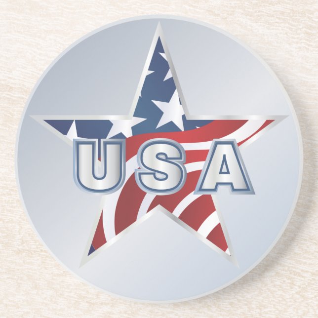 USA Star Underlägg Sandsten (Framsidan)