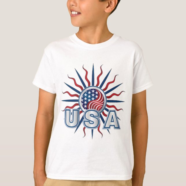 USA Starburst Yin Yang Tee (Framsida)