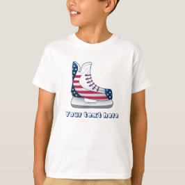USA Stars and Stripes Hockeyskridsko T Shirt