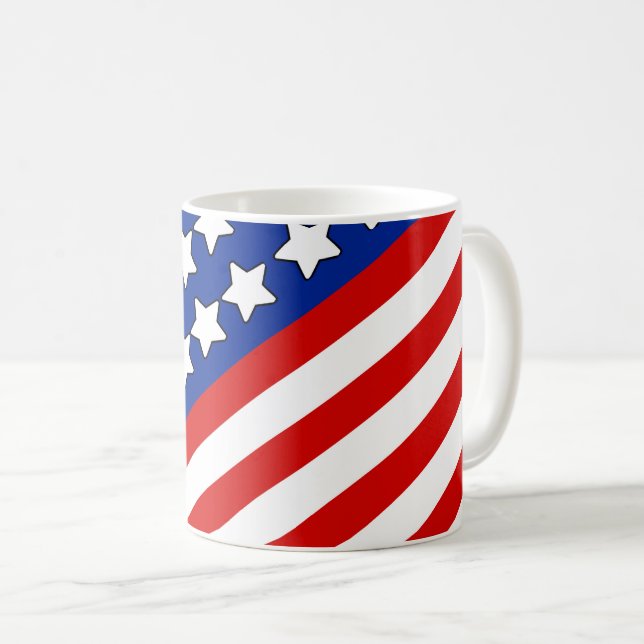 USA Stars and Stripes Patriotisk Kaffemugg (Framsida höger)