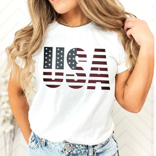 USA Stars och stripes American Flagga Patriotic T Shirt