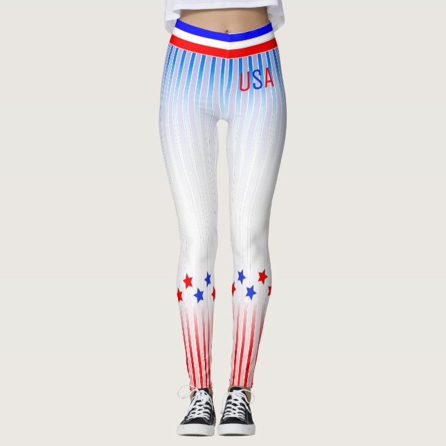 USA Stars och stripes (cust) Leggings (Framsida)