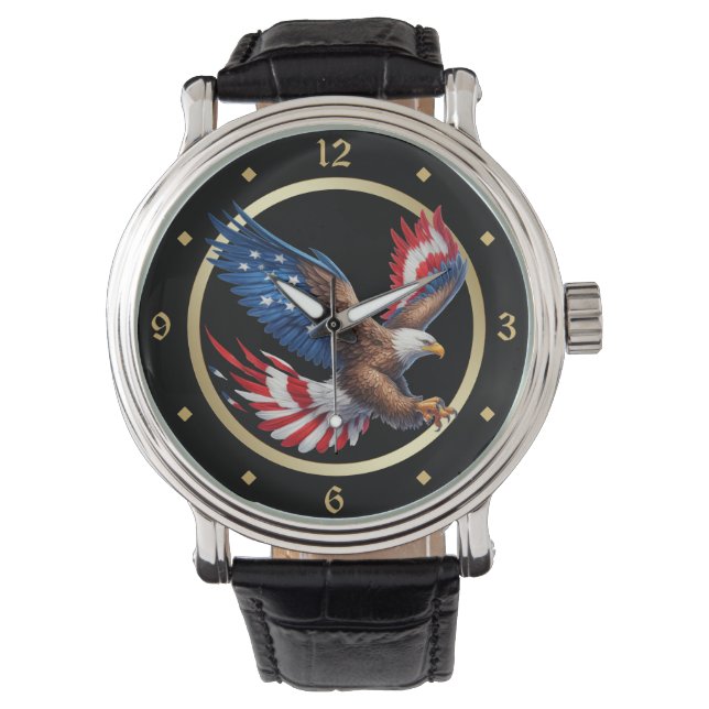 USA Stars och stripes Eagle Armbandsur (Framsida)