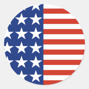 USA STARS OCH STRIPES FLAGGA RUNT KLISTERMÄRKE