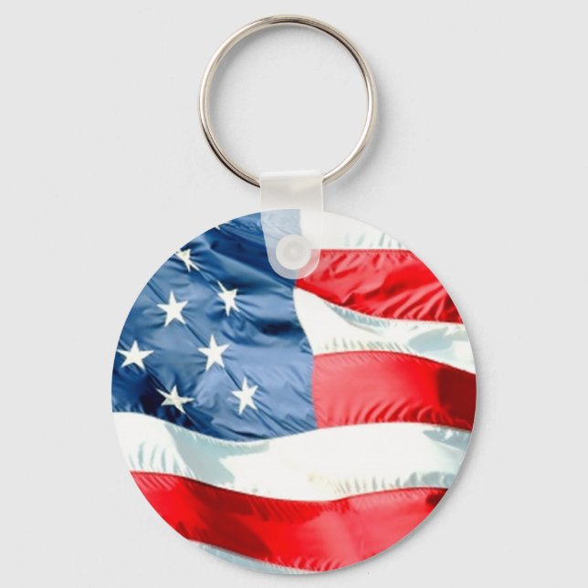 USA Stars och stripes Keychain Nyckelring (Framsida)