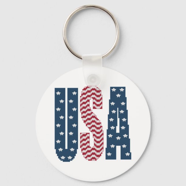 USA Stars och stripes Keychain Nyckelring (Framsida)