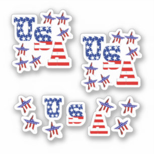 USA STARS OCH STRIPES KLISTERMÄRKEN