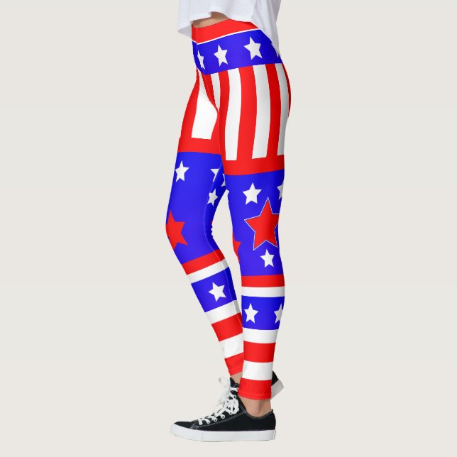 USA STARS OCH STRIPES LEGGINGS (Vänster)