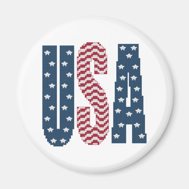USA Stars och stripes Magnet (Framsidan)