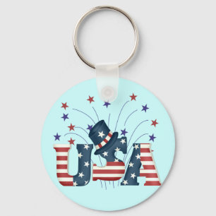 USA Stars och stripes T-shirts och gåvor Nyckelring