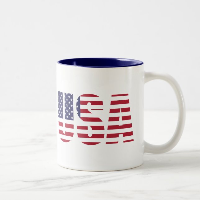 USA STARS OCH STRIPES Två-Tonad MUGG (Höger)