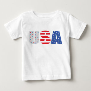 USA Stars Rand America Red White och Blue T Shirt