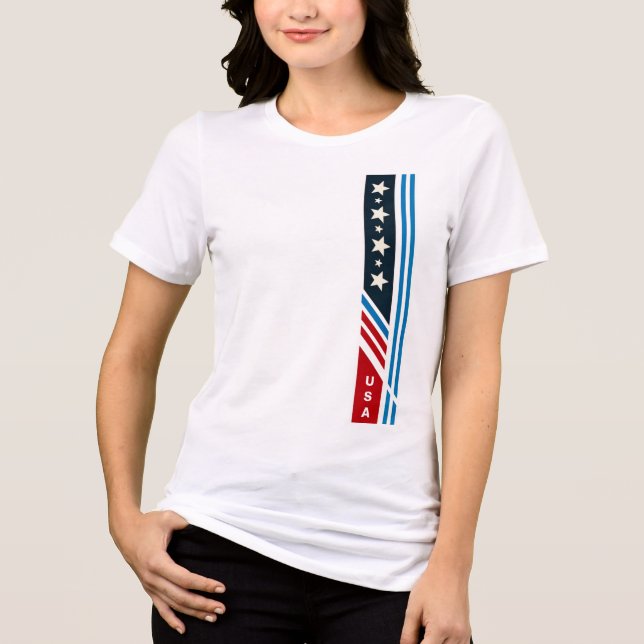 USA Stars Rand Graphic T-Shirt (Framsida)