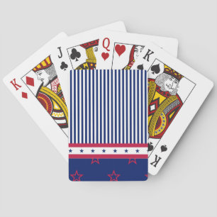 USA Stars Rand Rött vitt blått Patriotic Game Casinokort