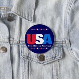 USA Stars Rött vitt blått Patriotic Button Stift Knapp