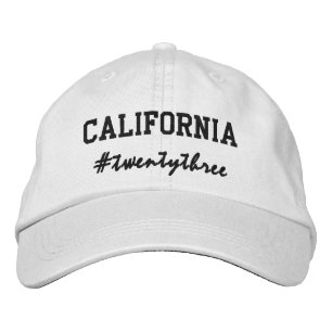 USA State California Hashtag 2023 Broderad Keps
