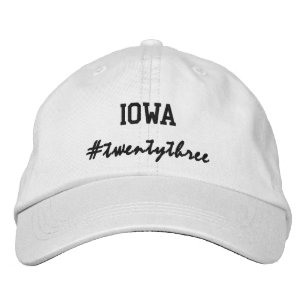USA State Iowa Hashtag 2023 Broderad Keps