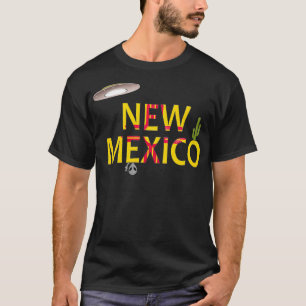 USA State New Meico Gift Tee UFO och Alien Pr