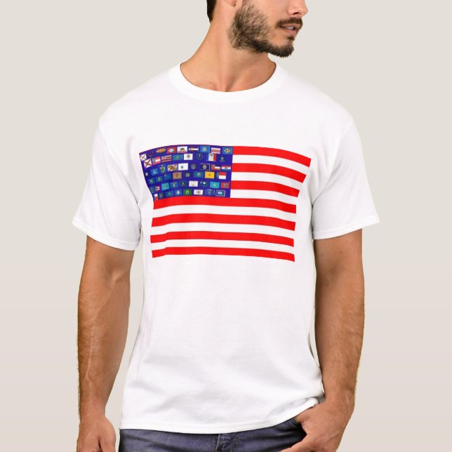 USA STATER FÖR STJÄRNATSHIRT TRÖJA (Framsida)