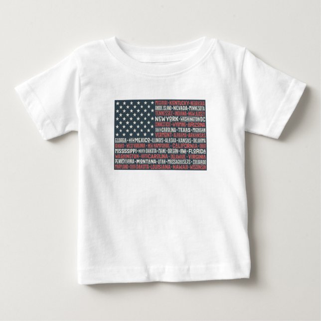 USA | stater & huvudstäder T Shirt (Framsida)